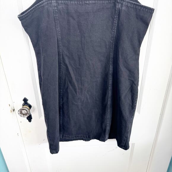 TOPSHOP Black Button Front Denim Jean Dress Cottage Boho 100% Cotton NEW 12 - Picture 11 of 11